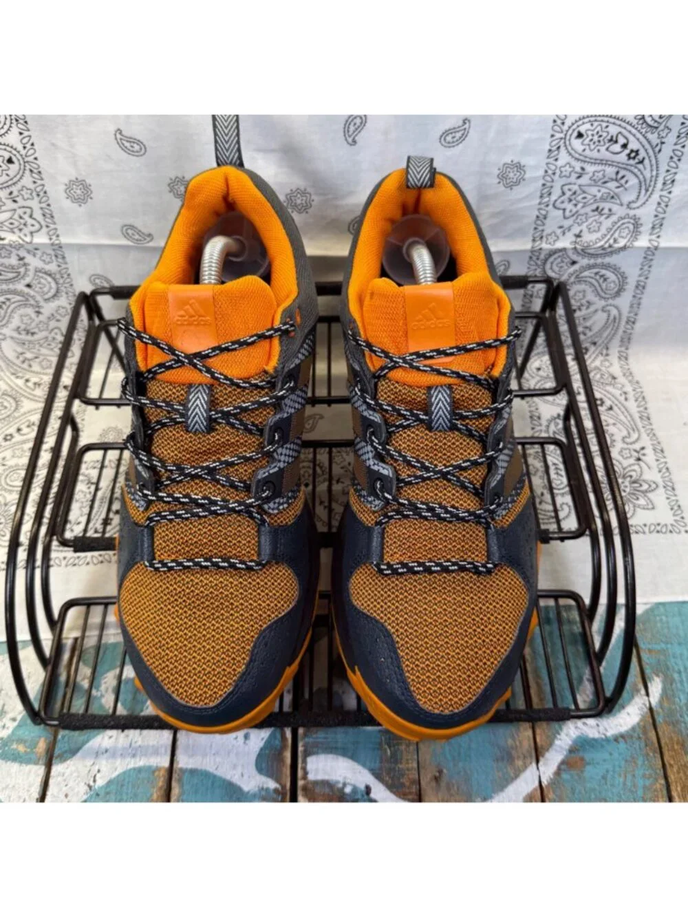 Adidas Galaxy Trail M Running/Training Grey/Orange Shoe Mens Size 7.5 EUC
